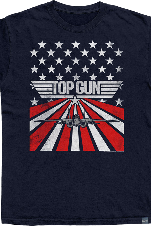 Made In USA Stars and Stripes Top Gun T-Shirtmain product image
