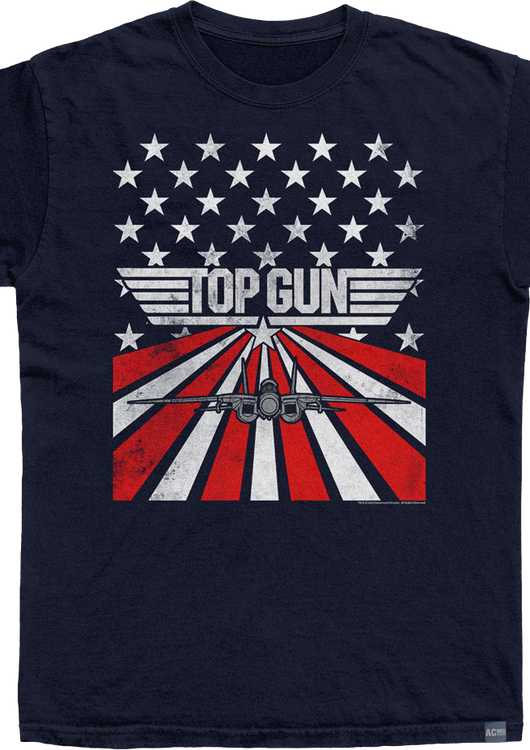 Made In USA Stars and Stripes Top Gun T-Shirt - main product image