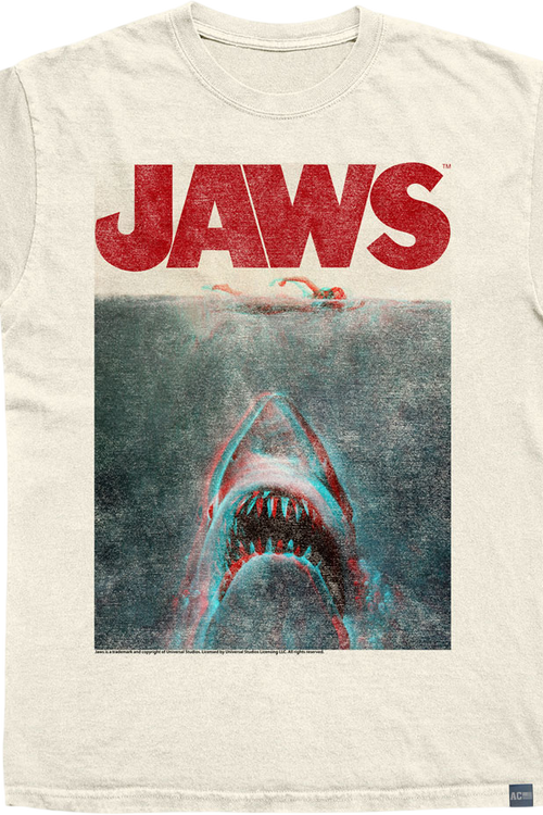 Made In USA Vintage 3D Movie Poster Jaws T-Shirtmain product image