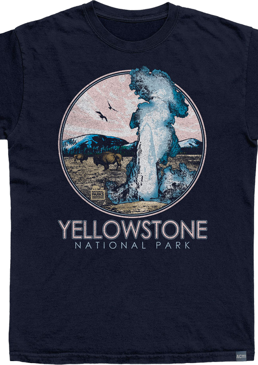 Made In USA Yellowstone Geyser Circle NPCA T-Shirt - main product image