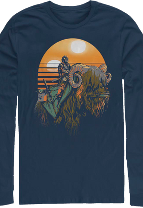 Mandalorian Bantha Riders Star Wars Long Sleeve Shirt