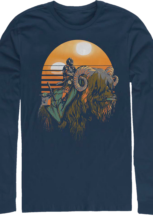 Mandalorian Bantha Riders Star Wars Long Sleeve Shirt - main product image