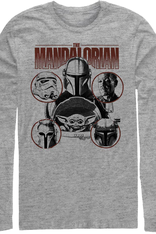 Mandalorian Characters Collage Star Wars Long Sleeve Shirtmain product image