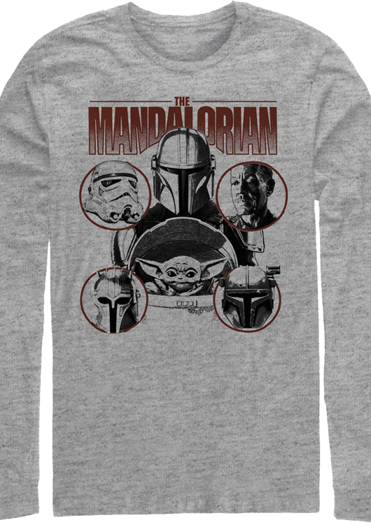 Mandalorian Characters Collage Star Wars Long Sleeve Shirt - main product image