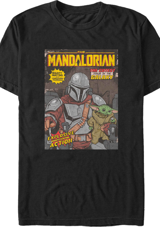 Mandalorian Comic Book Cover Star Wars T-Shirt - main product image