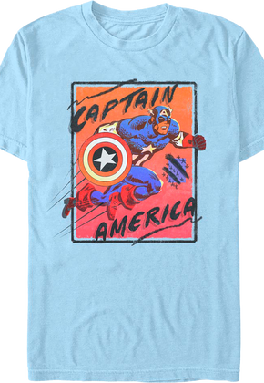 Marching Forward Captain America Marvel Comics T-Shirt