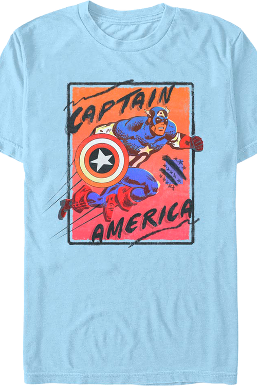 Marching Forward Captain America Marvel Comics T-Shirtmain product image