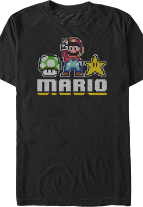 Mario 8-Bit Peace Nintendo T-Shirt