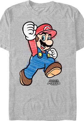 Mario Crayon Colors Nintendo T-Shirt