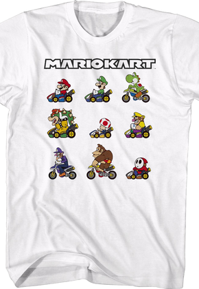 Mario Kart Characters Nintendo T-Shirt