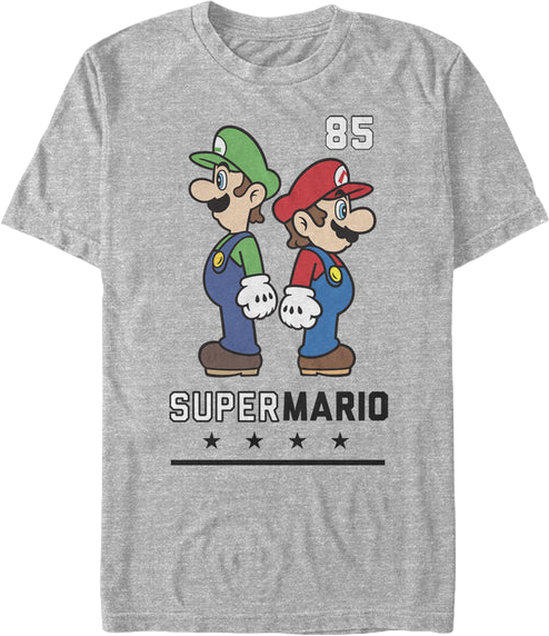 Mario & Luigi Back To Back Super Mario Bros. T-Shirtmain product image