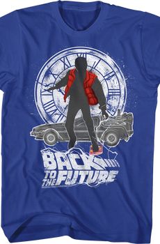 Marty McFly Delorean Clock Tower Back to the Future T-Shirt