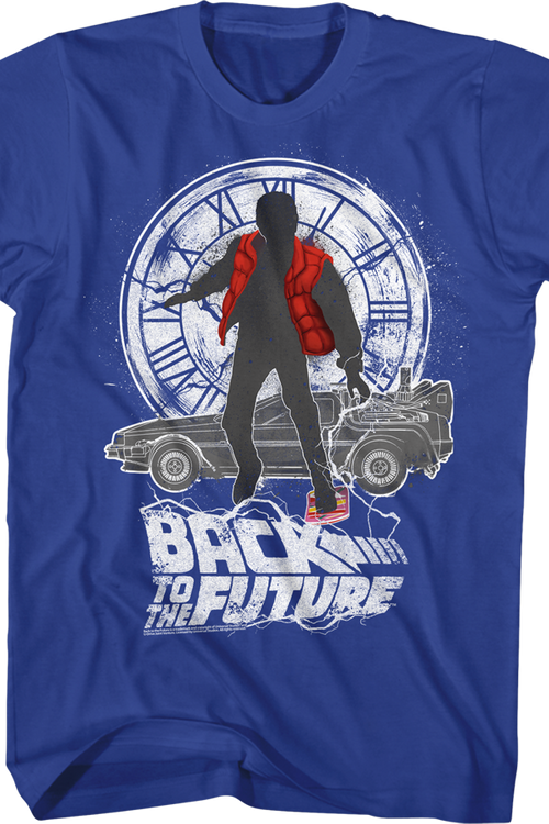 Marty McFly Delorean Clock Tower Back to the Future T-Shirtmain product image