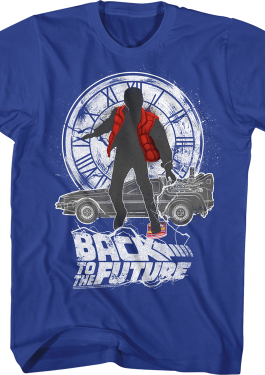 Marty McFly Delorean Clock Tower Back to the Future T-Shirt - main product image