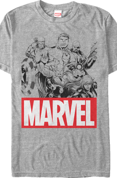 Marvel Avengers Group Sketch T-Shirt