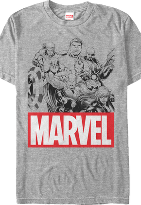 Marvel Avengers Group Sketch T-Shirt