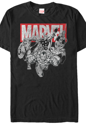 Marvel Comics Collage T-Shirt