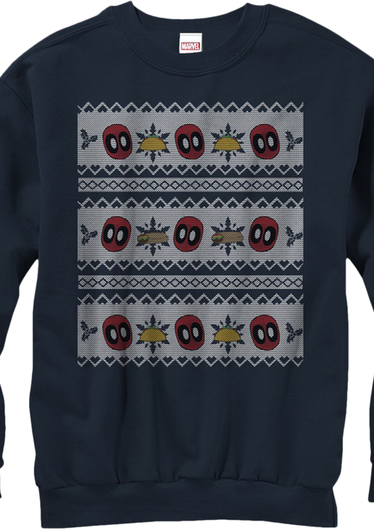 Marvel Comics Faux Ugly Deadpool Christmas Sweater - main product image