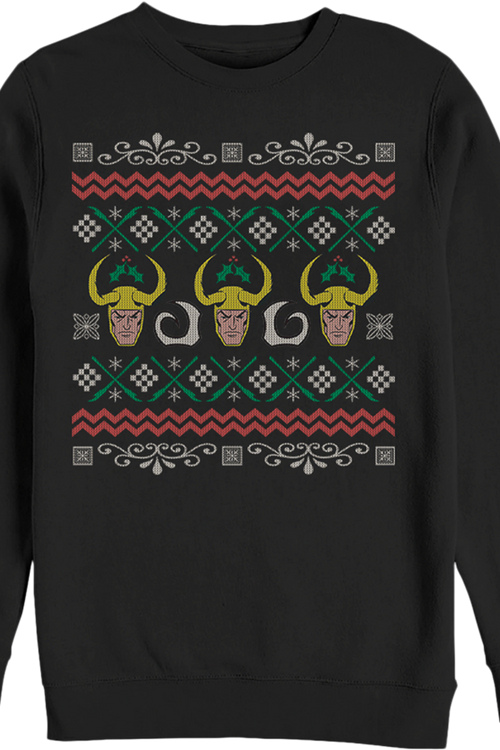 Marvel Comics Faux Ugly Loki Christmas Sweater