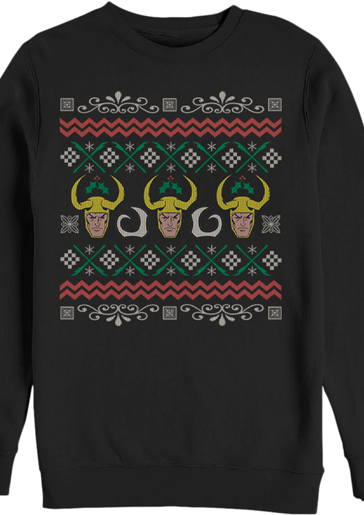 Marvel Comics Faux Ugly Loki Christmas Sweater - main product image