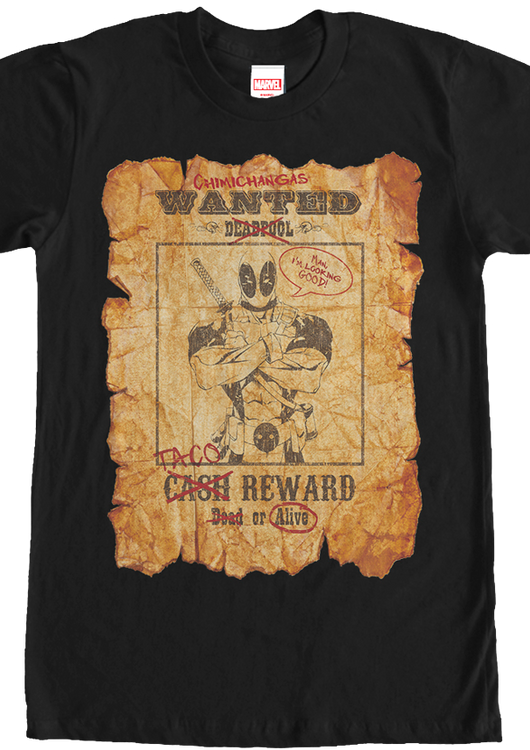 Marvel Deadpool Wanted Poster T-Shirt - main product image