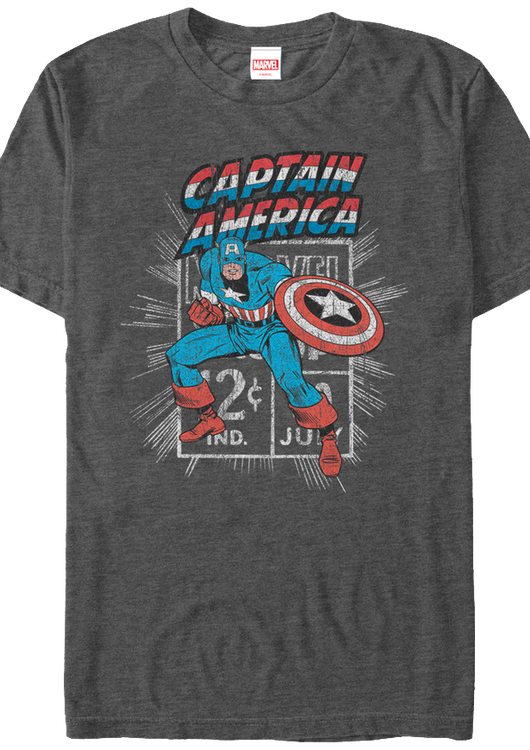 Marvel Stamp Captain America T-Shirt - main product image