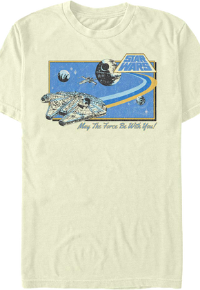 Retro May The Force Be With You Star Wars T-Shirt