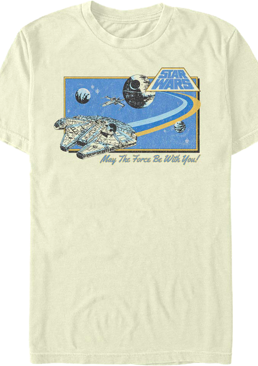 Retro May The Force Be With You Star Wars T-Shirt - main product image