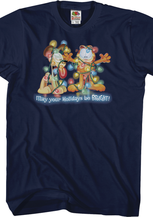 May Your Holidays Be Bright Garfield T-Shirt - main product image