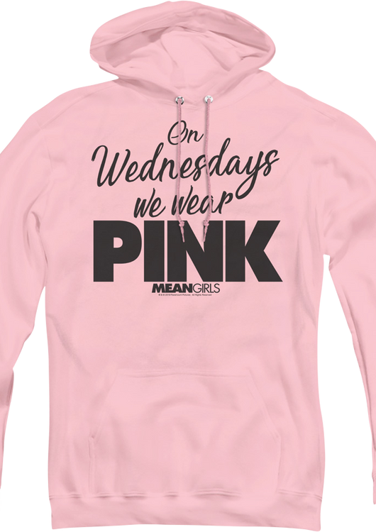 Mean Girls On Wednesdays We Wear Pink Hoodie - main product image