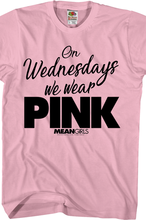 Mean Girls On Wednesdays We Wear Pink T-Shirtmain product image