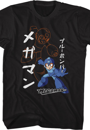 Solid And Outline Mega Man T-Shirt