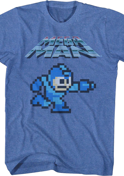 8-Bit Blue Bomber Mega Man T-Shirt - main product image