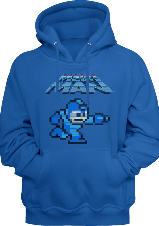 8-Bit Blue Bomber Mega Man Hoodie - main product image