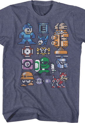 Pixel Collage Mega Man T-Shirt