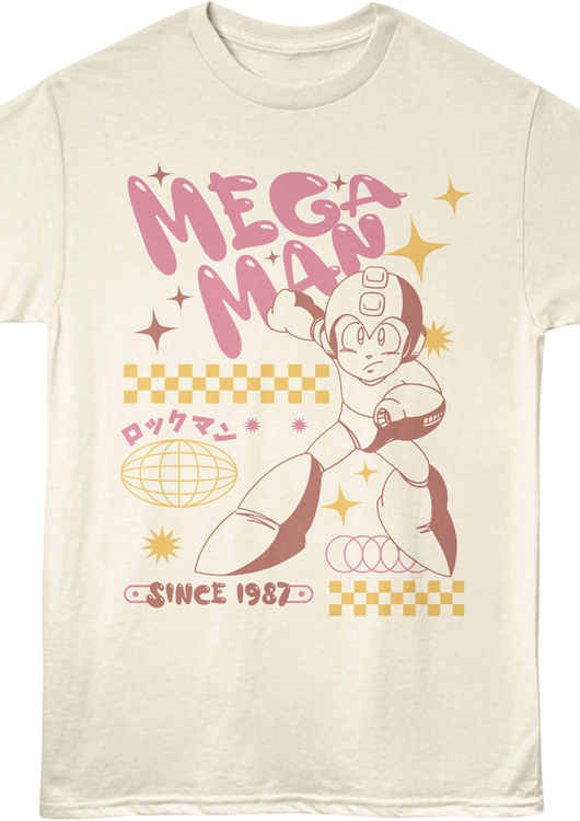 Bubble Letters Mega Man T-Shirt - main product image
