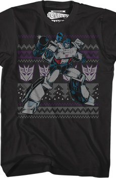 Megatron Faux Ugly Christmas Sweater Transformers T-Shirt