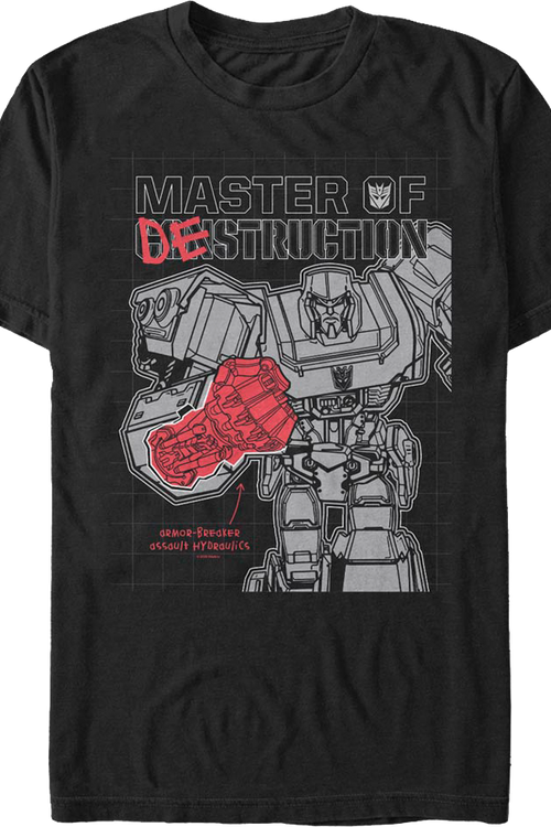 Megatron Master Of Destruction Transformers T-Shirtmain product image