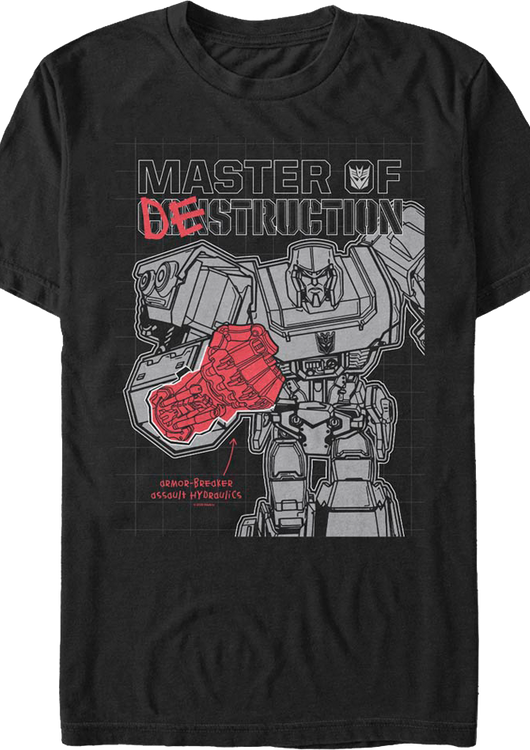 Megatron Master Of Destruction Transformers T-Shirt - main product image