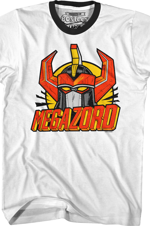 Megazord Head Mighty Morphin Power Rangers Ringer Shirtmain product image