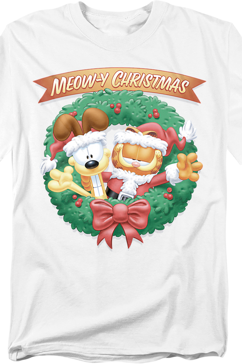 Meow-y Christmas Garfield T-Shirtmain product image