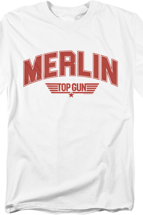 Merlin Chenille Letters Top Gun T-Shirt - main product image
