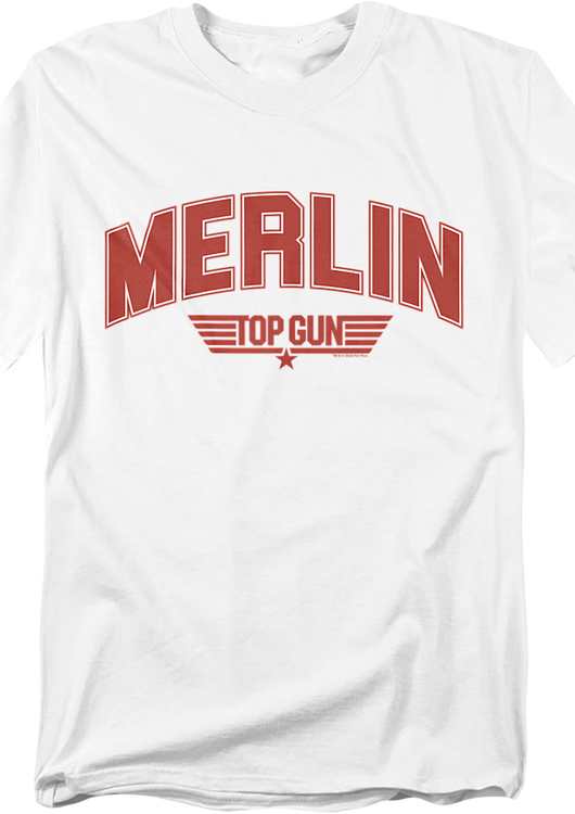 Merlin Chenille Letters Top Gun T-Shirt - main product image