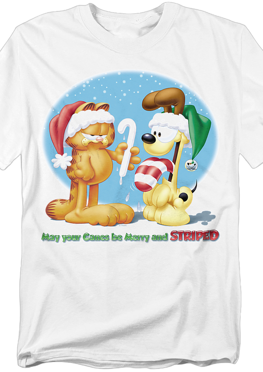 Merry and Striped Garfield T-Shirt - main product image