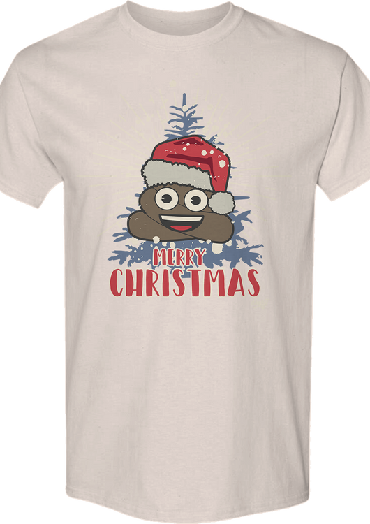 Merry Christmas Poo Emoji T-Shirt - main product image