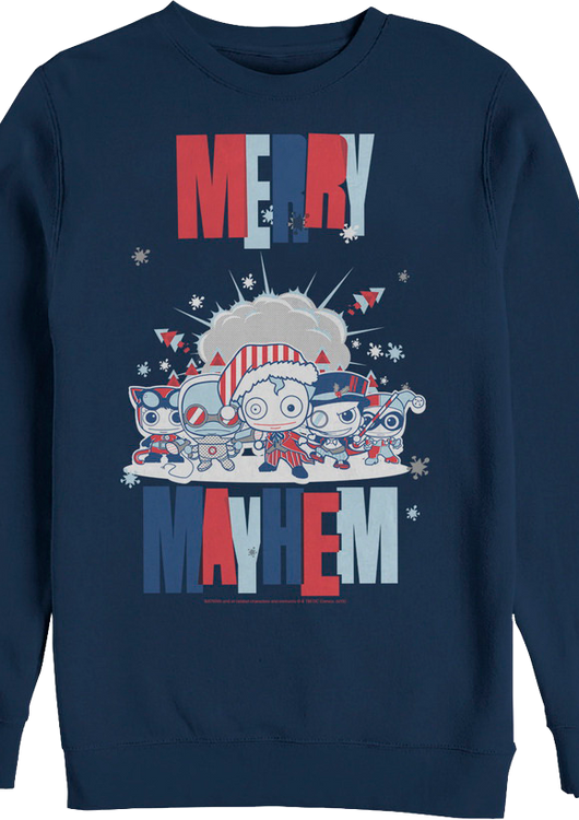 Merry Mayhem DC Comics Christmas Sweatshirt - main product image