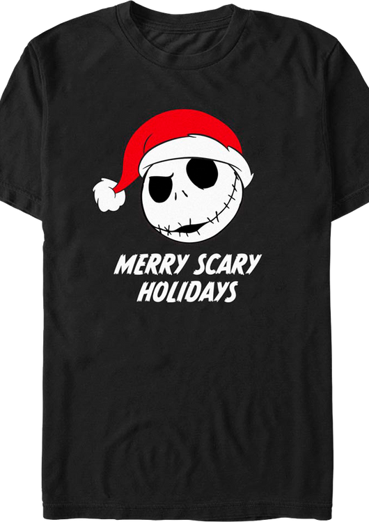 Merry Scary Holidays Nightmare Before Christmas T-Shirt - main product image