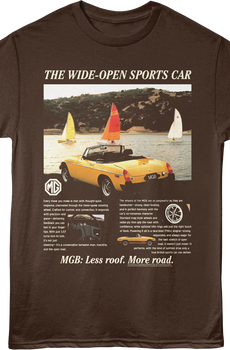 MGB Less Roof More Road British Motor Heritage T-Shirt