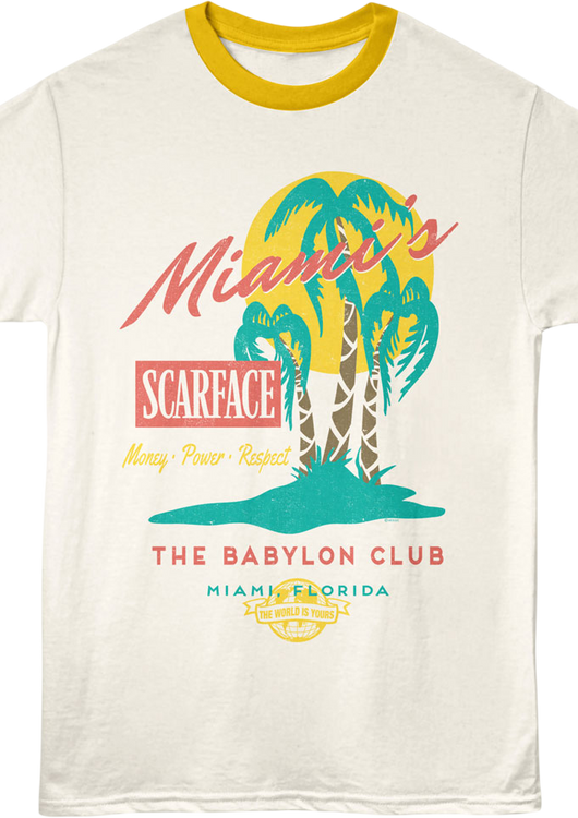 Miami's Babylon Club Scarface Ringer Shirt - main product image