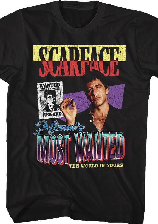 Miami's Most Wanted Scarface T-Shirt - main product image